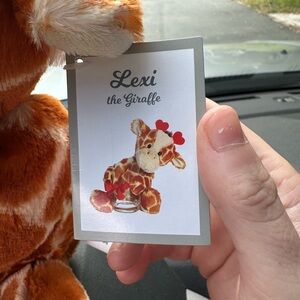 Lexi the Giraffe Stuffed Animal - Brown and Cream